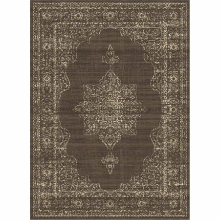 AURIC 3563-0040-LIGHTBROWN Colosseo Area Rug- Ligtht Brown - 3 ft. 3 in. x 4 ft. 11 in. AU3170710